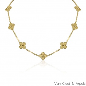 Van Cleef & Arpels Yellow Gold Vintage Alhambra Necklace VCARO1ID00